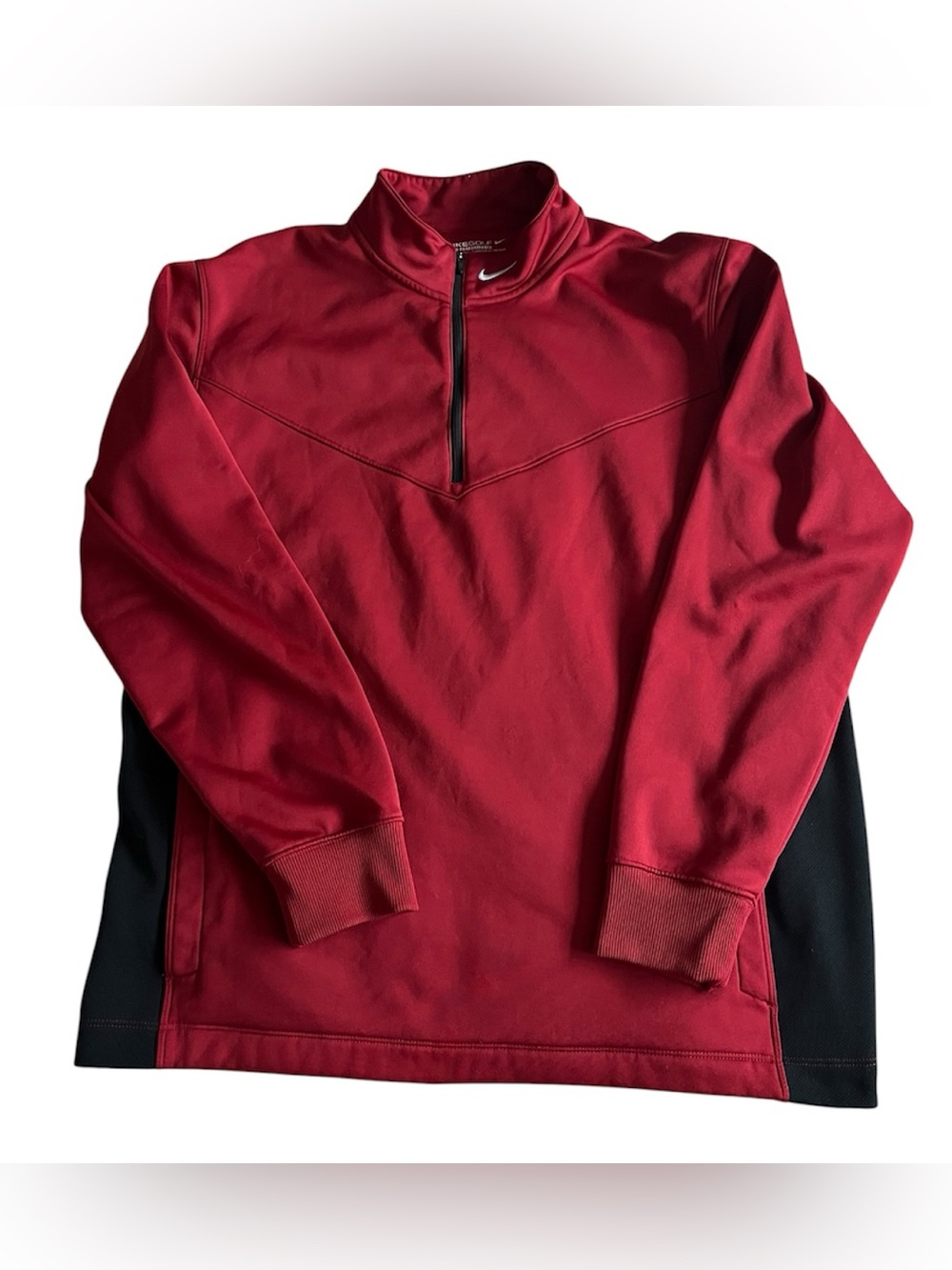 Nike Golf Tour Performance Therma-FIT Red‎ Quarter Zip Pullover Men’s Size Large
